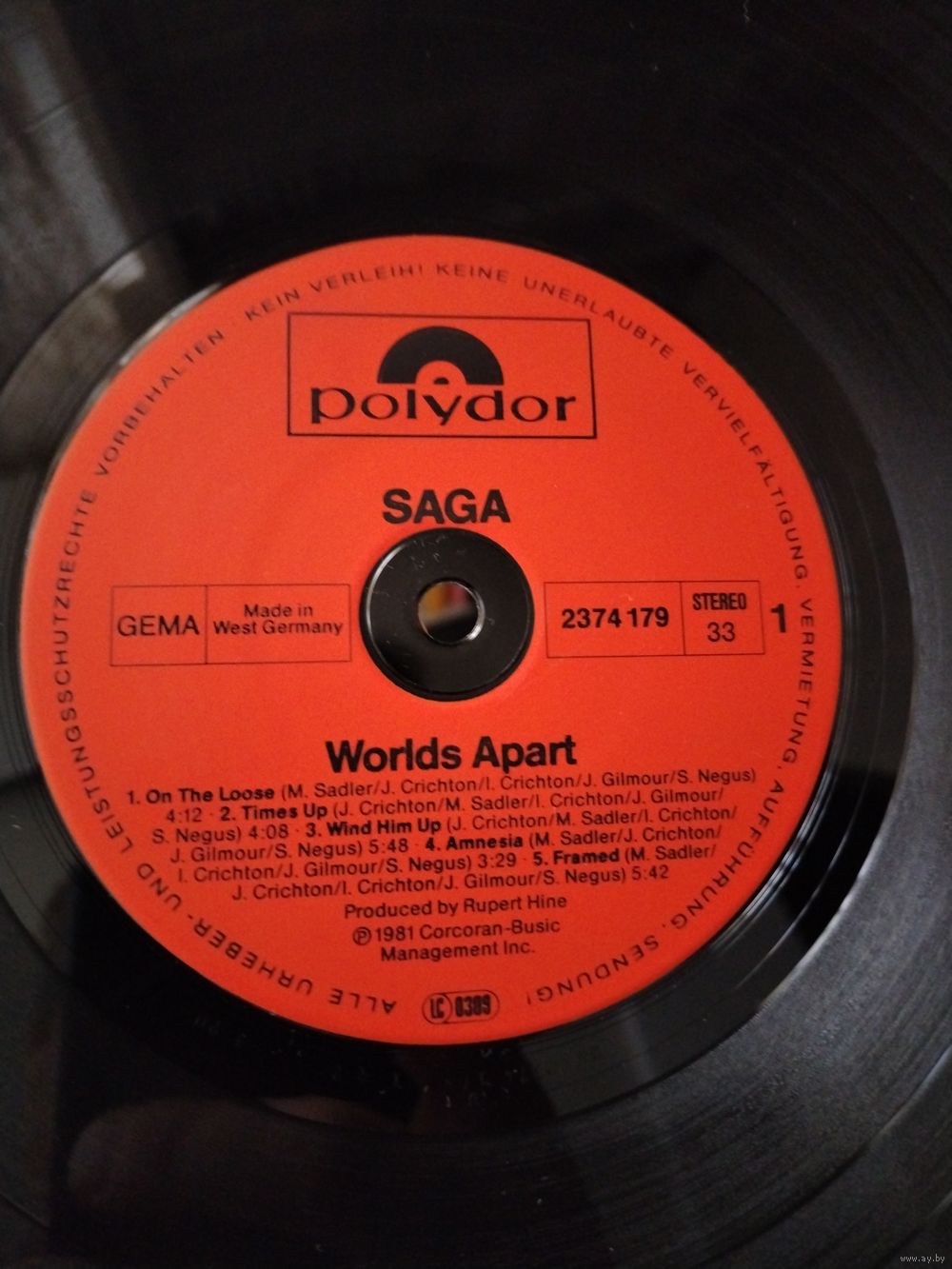 SAGA -1981 - WORLDS APART (GERMANY) LP. Купить в Минске — Музыка Ay.by. Лот  5036328697