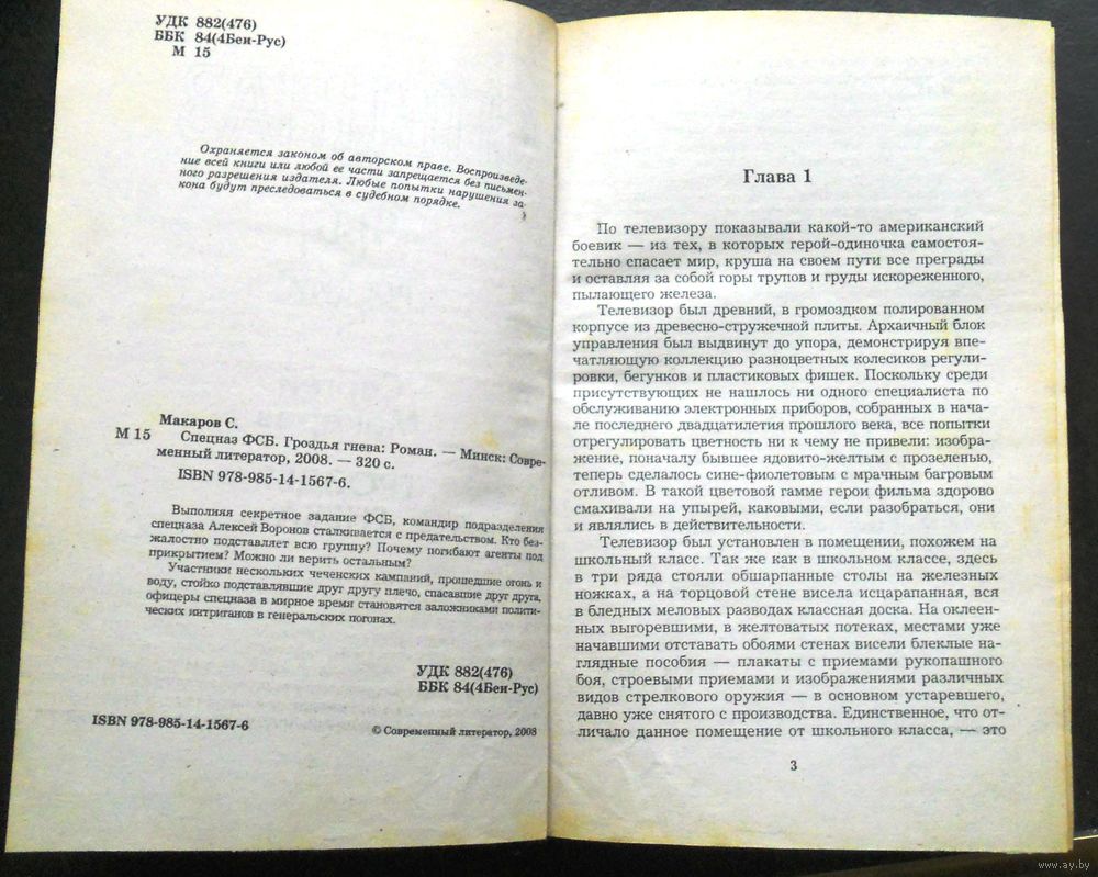 Макаров С. Спецназ ФСБ. Гроздья гнева, твердый переплет. Купить в Минске —  Другое Ay.by. Лот 5028441746